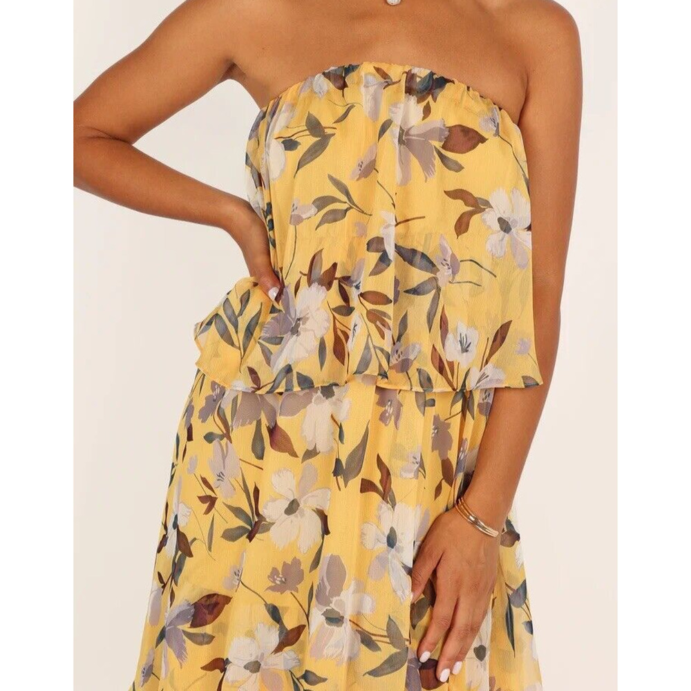 NWT Petal & Pup Yellow Floral Maxi Dress